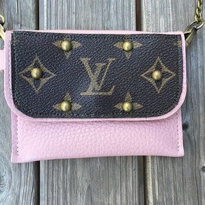 Repurposed/up cycled Louis Vuitton wallet